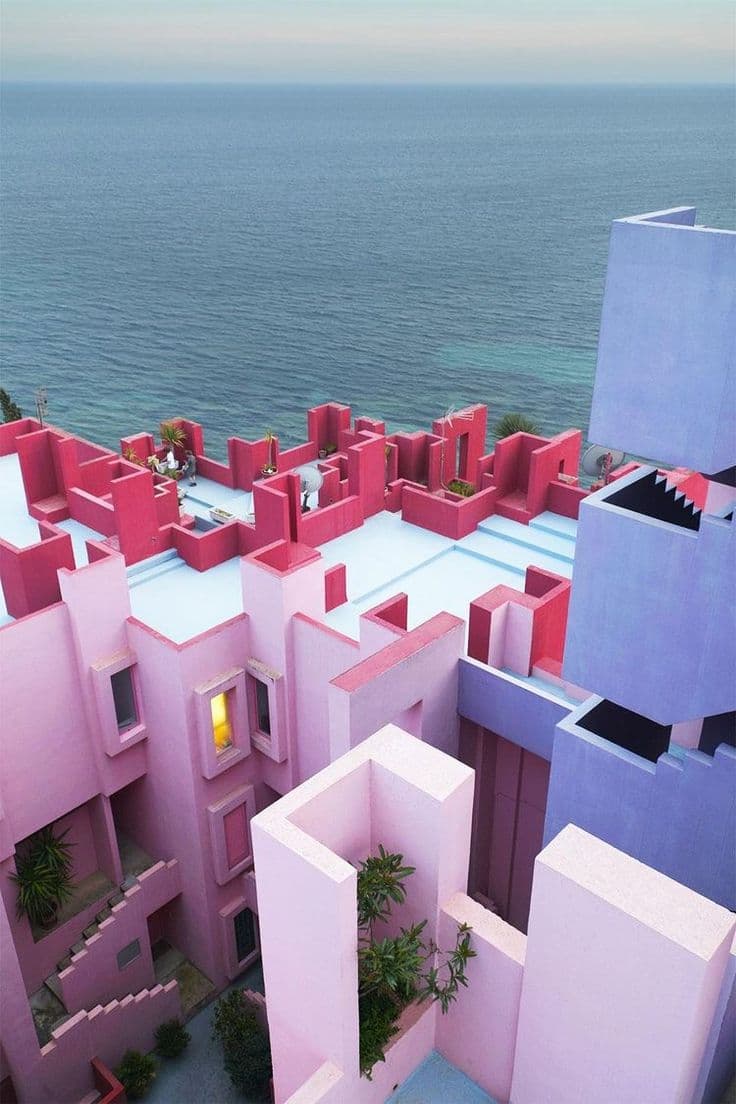 Architectural Canvas Mediterrenan Surrealism of La Muralla Roja